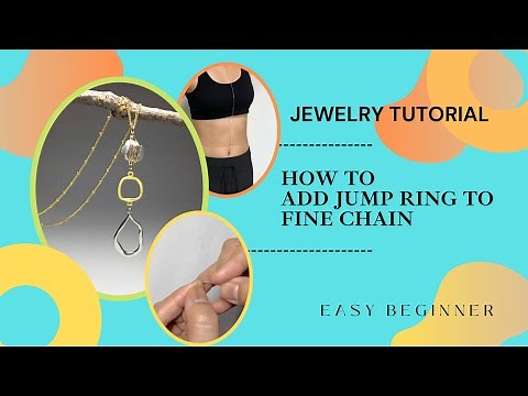 How to Add Jump Ring Through Fine Chain (Satellite Chain) - Jewelry Tutorial for Beginners