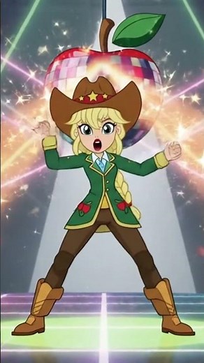 ANIMATED Equestria Girls Applejack's Groove AI Fan Dance Video #equestriagirls #mlp #mylitlepony