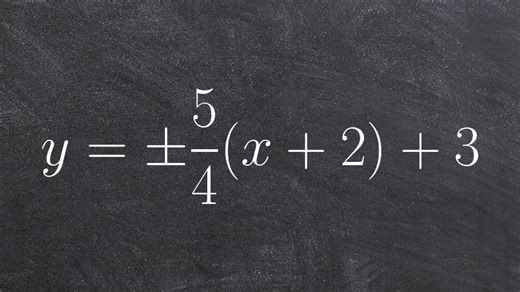 How to write the equation of a hyperbola given the asymptotes and vertical transverse axis