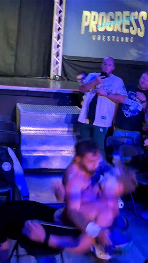 Ricky Knight Jr flying Elbow Drop to Cara Noir Progress Wrestling