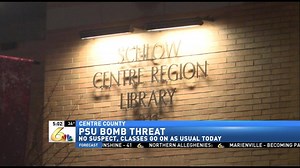 PSU BOMB THREAT: State College police are investigating after receiving a bomb threat at Schlow Library on Penn State's campus overnight. Police say there is currently no person of interest. Classes will continue as scheduled today. Latest details: http://bit.ly/2gUB2lU | WJAC-TV News