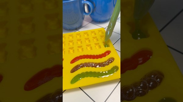 DIY gummy worms | ASMR candy making