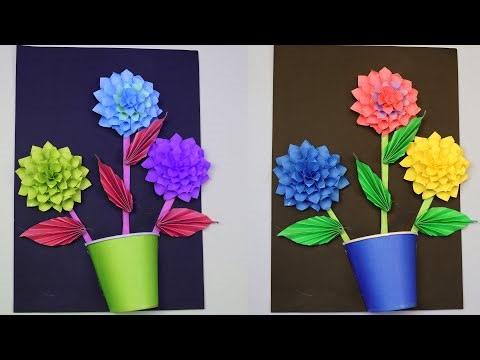 Easy DIY Paper Flower Pot Decor for Kids and Beginners