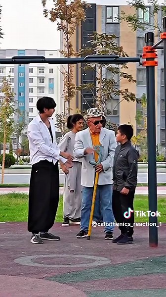 Mop Prank with Grandpa: A Calisthenics Challenge