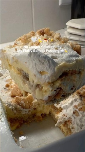 The FLUFFIEST Banana Pudding 🤍🍌☁️✨