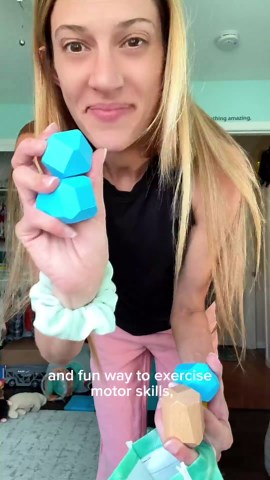 36 Pcs Wooden Stacking Blocks – Montessori Toys for 1 2 3 4 5 6 Year Old Toddlers and Kids, XL Rocks, No Choking Hazard – Sensory STEM Building Stones, for Girls and Boys