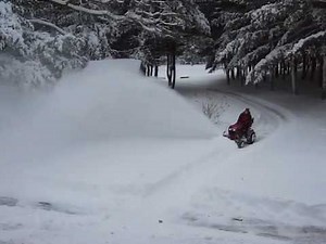 REAL HEAVY SNOW THROWING with Wheel Horse 416!