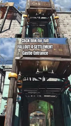 Castle Entrance no mods Fallout 4 #settlementbuilding #creativegaming #wastelandadventure