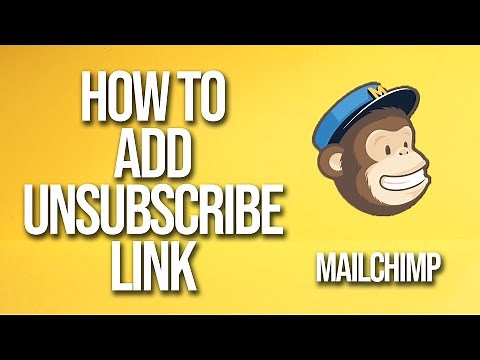 How To Add Unsubscribe Link Mailchimp Tutorial