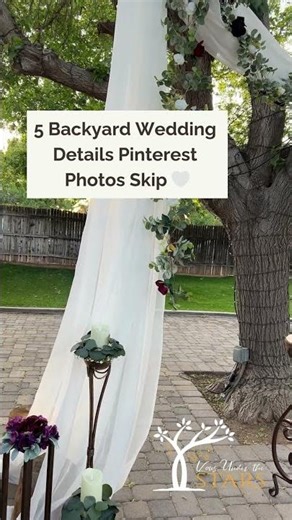 5 Backyard Wedding Details Pinterest Photos Skip #backyardwedding #vowsunderthestars