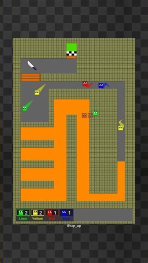 Square Race🏆⚔️🏁#satisfying #asmr #marblerun #race #squarerace