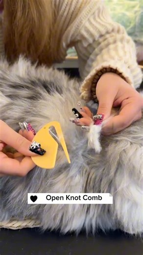 Nio Pets on Instagram: "🌀🐾 **Knots? Not anymore!** ✨ Say goodbye to tangled fur with the **Pet Knot Opener Comb**—your furry friend’s new spa-day essential! ✂️💆♀️ Designed for *long-haired cats and dogs*, its precision blades gently glide through mats *without* tugging or pain. 🧡 🛒 Tap the link in bio to grab yours—*because every pet deserves silky-smooth fur!* 🌟 #PetGrooming #KnotFreeFur #CatAndDogCare #DetanglingHacks #PainlessGrooming #PetEssentials #LongHairLove #HappyPets"