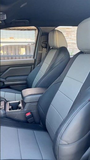 EKR for Toyota Tacoma 2024-2025 Leather Custom Seat Covers - Black Gray