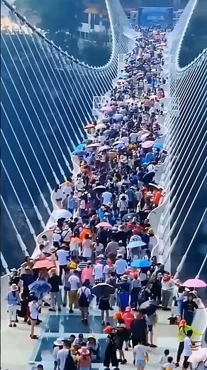 Would you dare to cross this glass bridge?