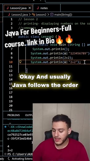 Java For Beginners-Full course. link in Bio🔥🔥#coding #beginner #java #cs #fyp
