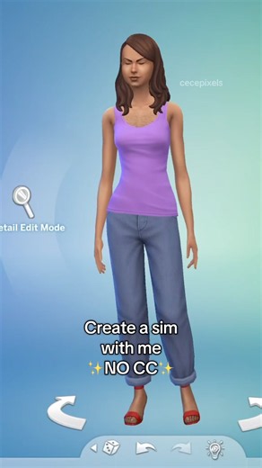Create a sim with me using no custom content #sims4 #thesims #createasim #ts4 #thesims