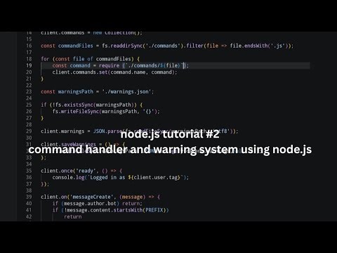 Warning System in discord using node.js | Command Handler node.js | TuneMyDiscord | node.js #2 |