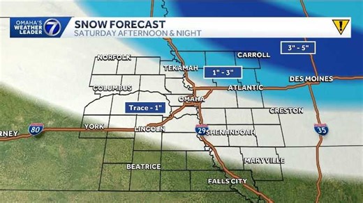 Omaha weather: Light snow, wintry mix Saturday afternoon