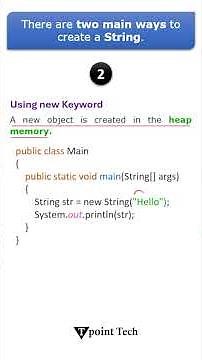 How to Create String in Java? | Tpoint Tech | #java #javaprogramming