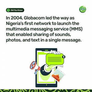 2.7K views · 62 reactions | Back in 2004, we made history by launching Nigeria’s first multimedia messaging service (MMS)!  For the first time, sharing sounds, photos, and text in a single message brought people closer in meaningful ways.  #Innovation #ConnectingNigeria #StayConnected | Glo World | Facebook