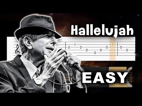 Hallelujah - Leonard Cohen - EASY Guitar tutorial (TAB)