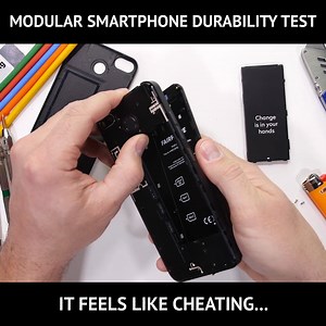 1M views · 7.3K reactions | The Fairphone 3 is a modular smartphone that suposidly is super easy to repair, and replace parts of. But is the Fairphone 3 durable? The only way to find out is with a JerryRigEverything Durability Test. Is this the phone of the future?! Ny razor knife is here! https://www.jerryrigknife.com/ | Jerry Rig Everything | Facebook