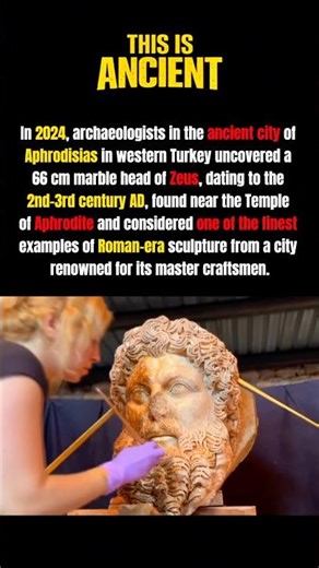 Marble Bust of Zeus Discovered in Ancient City of Aphrodisias