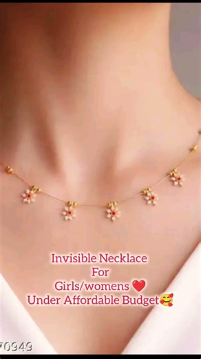 check Community/description for 'Link. Invisible necklace under 300/- #youtubereels #meesho