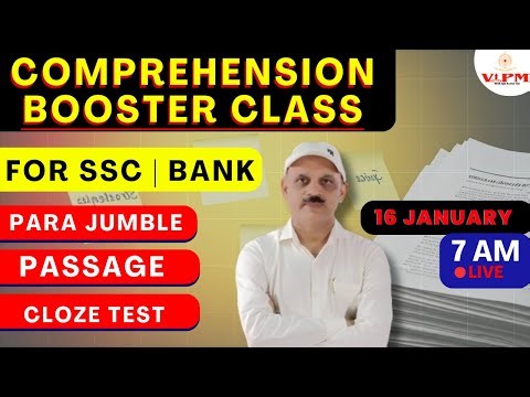 Master Comprehension Tricks for SSC CGL & Banking Exams 16 Jan. 2025 | Daily Classes with Ajit Sir