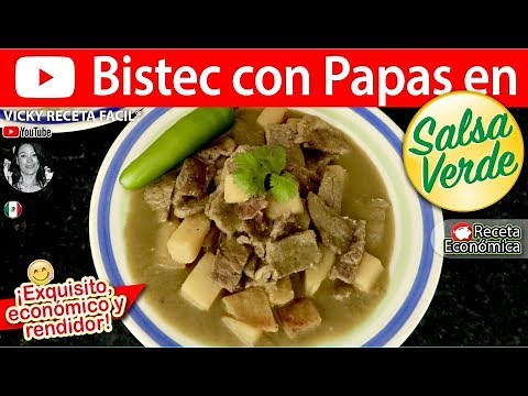 Steak in Green Sauce with Potatoes | #VickyEasyRecipe