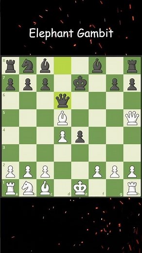 Crush Opponents with the Elephant Gambit! | King’s Pawn Opening Trap 🐘🔥 #chess #elephantgambit