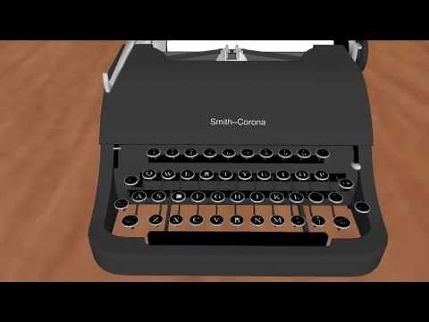 How a typewriter works animation