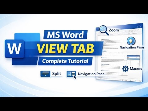 View Tab in MS Word | Zoom, Window, Macros & More (Hindi)
