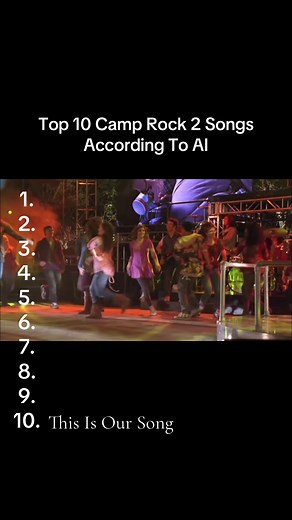 Top Camp Rock 2 Songs Ranked by AI