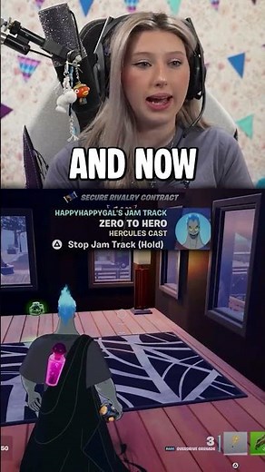 HappyGal Shows How To Use Jam Tracks In Game! ‼️ #fortnite #gaming #happyhappygal #happygal