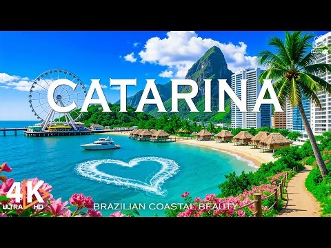Santa Catarina, Brazil 4K UHD 🌊 Turquoise Beaches, Golden Sands & Atlantic Paradise | Video 8K UHD