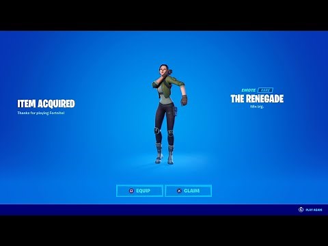HOW TO GET THE RENEGADE EMOTE IN FORTNITE!