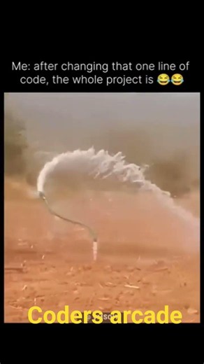 Me: after changing that one line of code, the whole project is #shorts #coding
