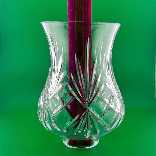 Vintage Cut Crystal Lamp Shade Starburst Fan Cut Hurricane Shade Replacement Lamp Globe 7.5 Inch - Etsy