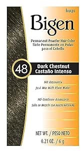 Bigen Permanent Powder Hair Color 48 Dark Chestnut, 0.21 Ounce