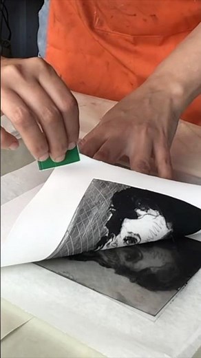 Printing a Drypoint Carborundum Print at Home #printmaking #learntoprint #drawpatreon