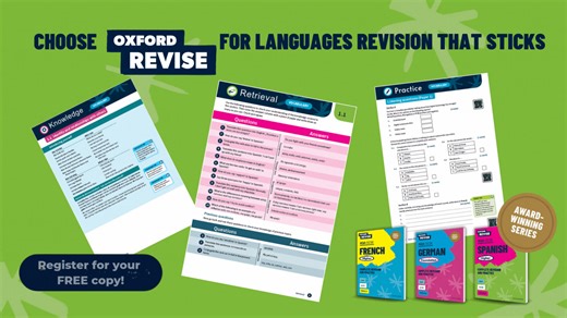 📚 Oxford Revise for AQA GCSE MFL, powered by cognitive science! Proven strategies for knowledge, retrieval & practice = learning that sticks. Sign up today for your FREE copy! 🌟 https://ow.ly/ztXS50VJycA | Oxford Education