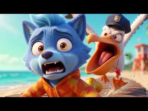 Police Pelican Chase, stop right there silly thief | Kids Action Story |Kids Monster Rescue
