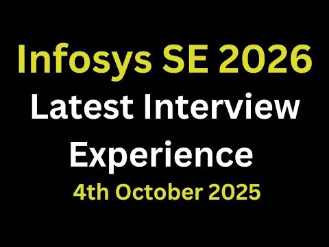 Infosys System Engineer Latest Interview Experience 2026 Batch | Infosys Exam Result Mails Update