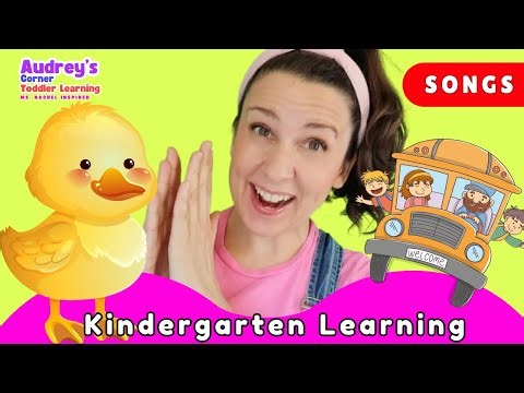 Kindergarten Learning Video | Phonics | ABC Song | Bus Song | Five Little Ducks | Colors Song