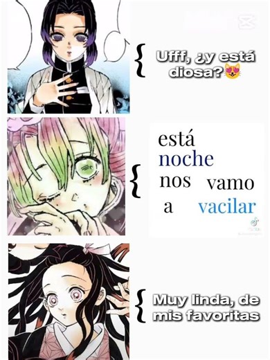 es que es tan😍 #anime #demonslayer #kimetsunoyaiba #MitsuriKanroji #NezukoKamado #ShinobuKochon