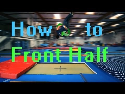 Trampoline Tutorials - How to Front Half (barani, front 180)