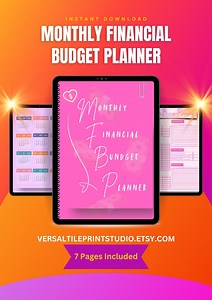 Monthly Financial Budget Planner - Etsy Australia