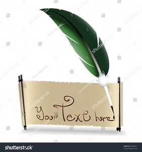 Vector Old Paper Feather Place Your Stock Vector (Royalty Free) 28248052 | Shutterstock