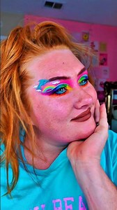 🌊🐬 Somewhere over the rainbow 🌈 you can see a dolphin 🐬 living it's Best Life!🌈🐬 #whimsicalmakeup